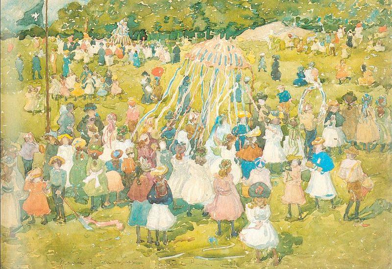 Maurice Prendergast May Day Central Park oil painting image